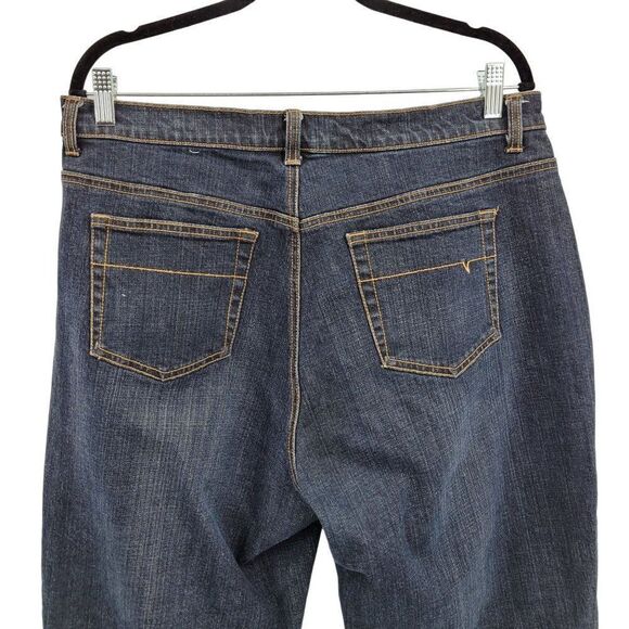 Vintage 80s Venezia Jeans 16 Dark Wash High-rise Straight Leg Beaded Embellished - Picture 8 of 11